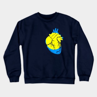 Palau Flag, Anatomical Heart Design Crewneck Sweatshirt